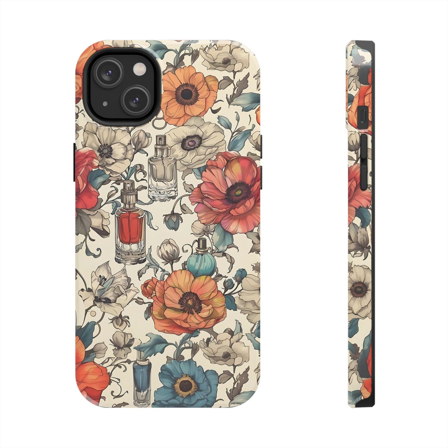 Vintage Perfume Flower Phone Case iPhone Samsung Tough Case