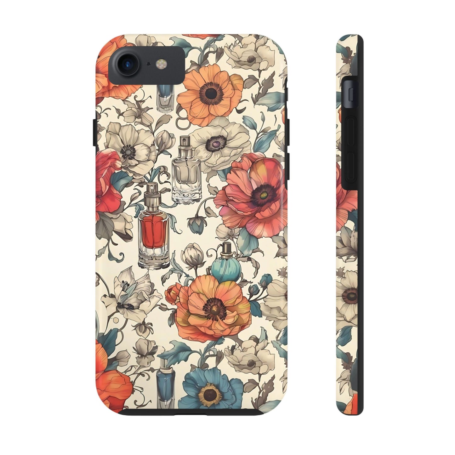 Vintage Perfume Flower Phone Case iPhone Samsung Tough Case