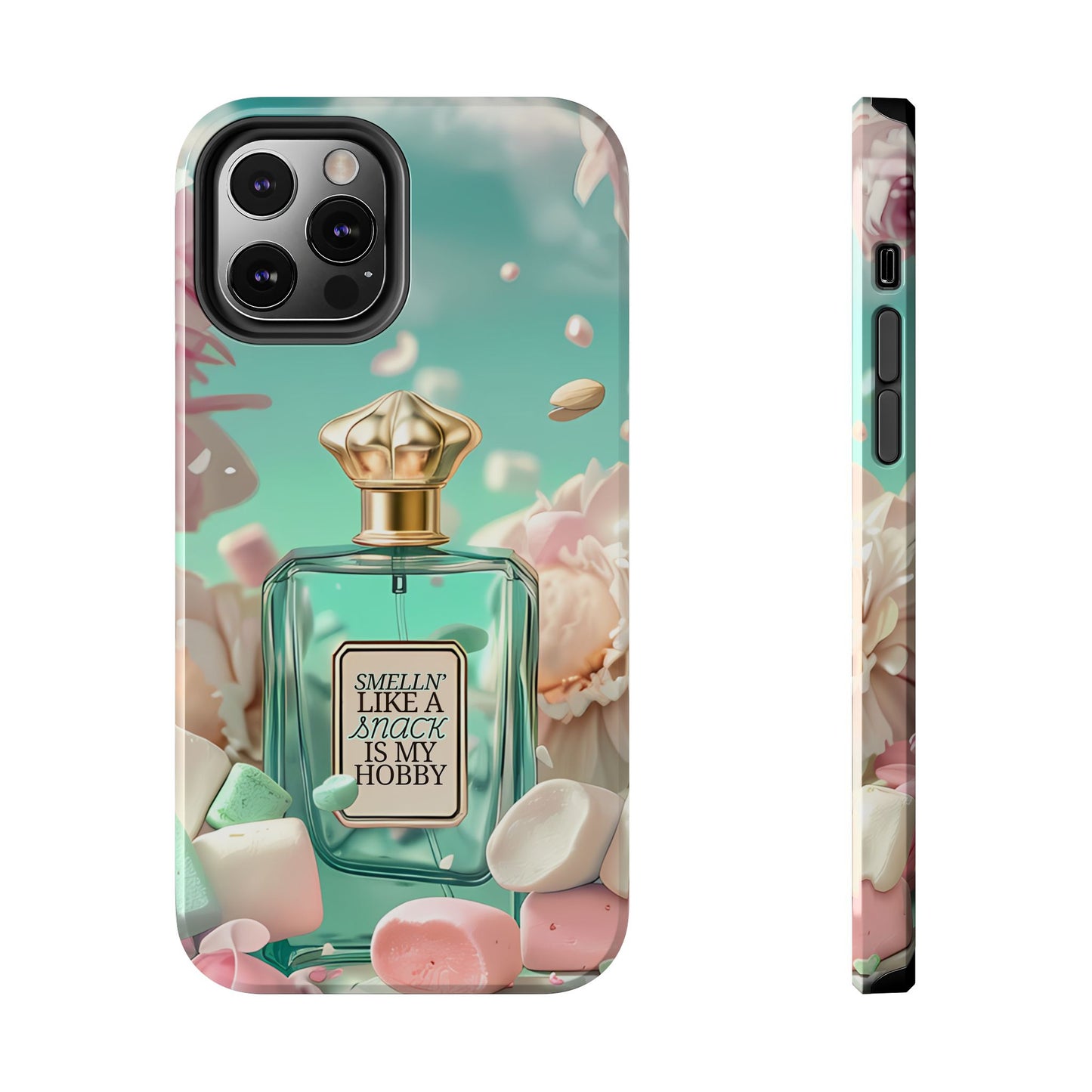 Perfume Marshmallow Phone Case iPhone Samsung "Smelln' Like A Snack Is My Hobby"