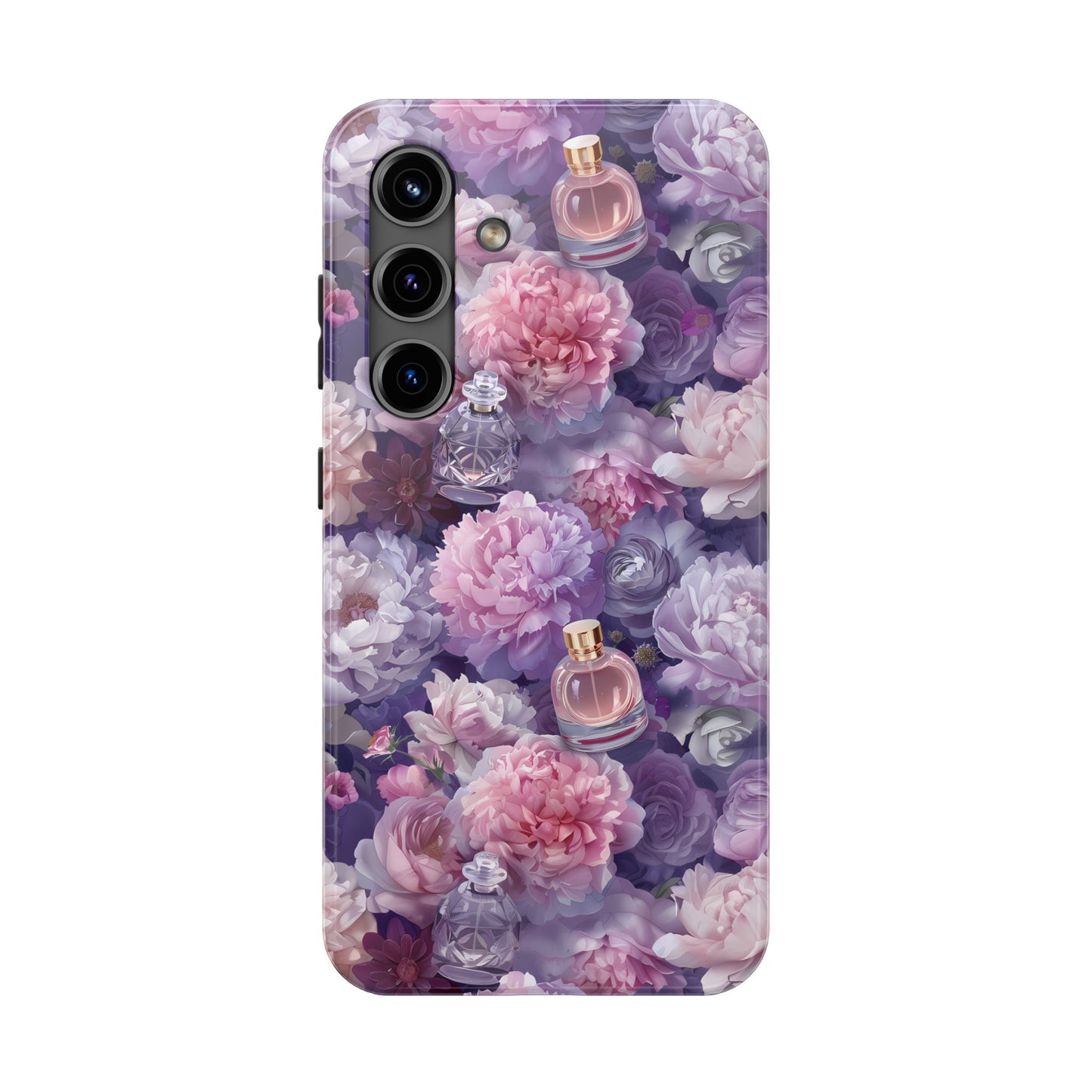 Vintage Floral Perfume Phone Case iPhone Samsung Purple Tough Case