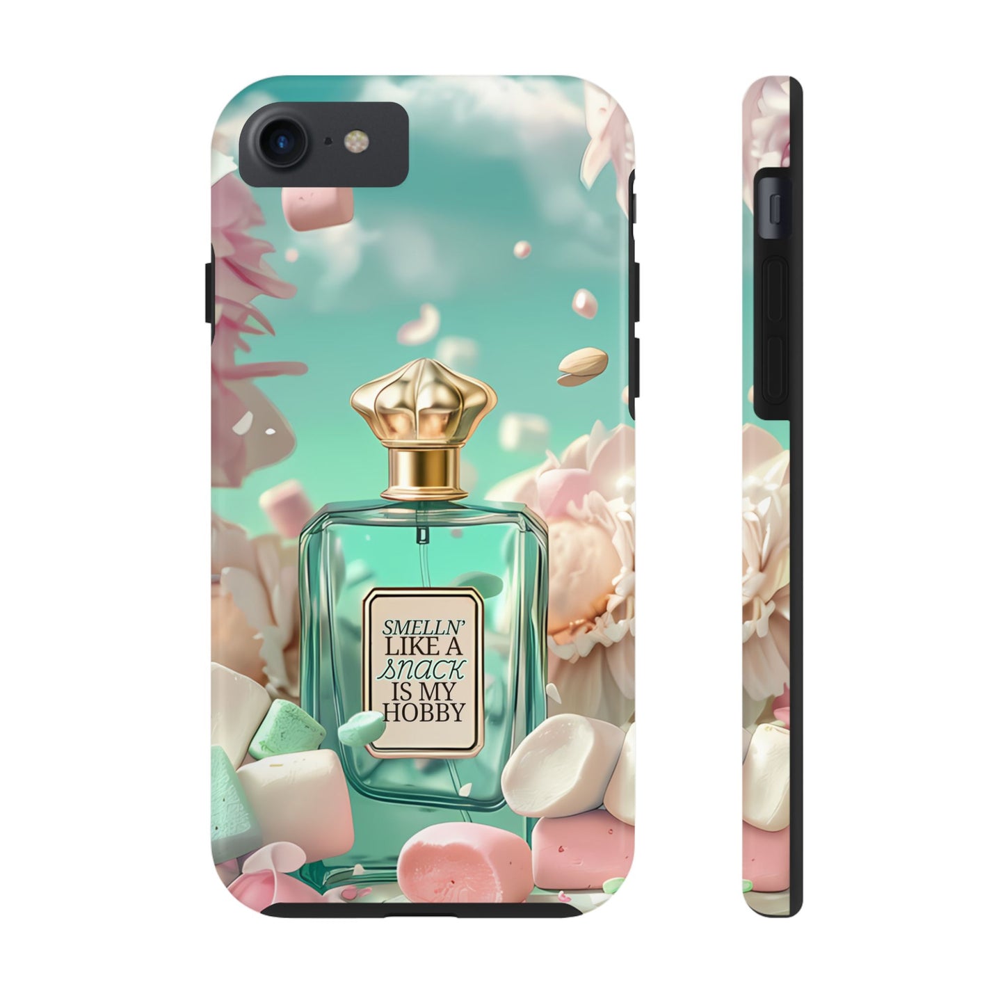 Perfume Marshmallow Phone Case iPhone Samsung "Smelln' Like A Snack Is My Hobby"