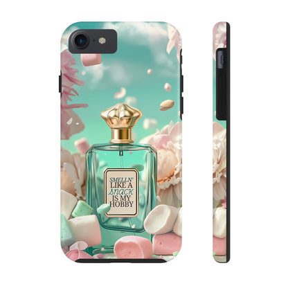 Perfume Marshmallow Phone Case iPhone Samsung "Smelln' Like A Snack Is My Hobby"