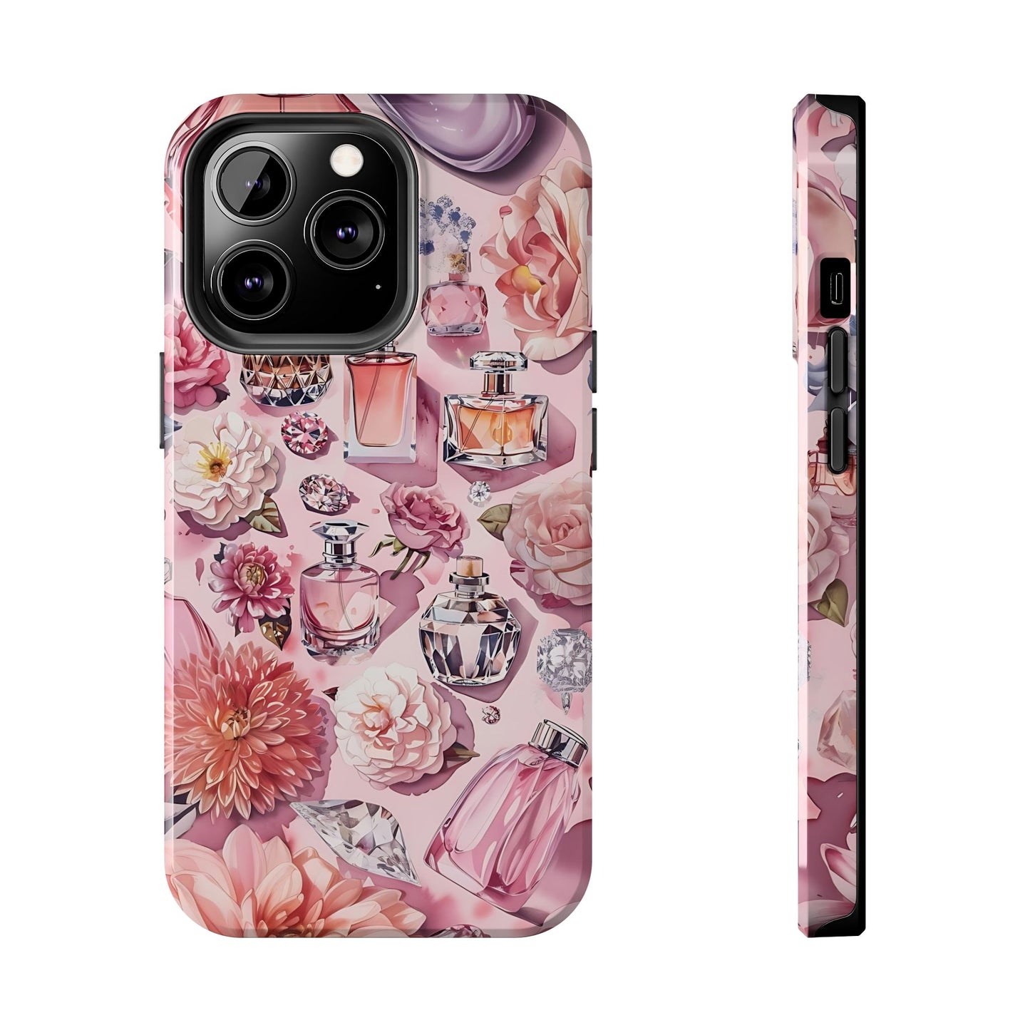 Floral Perfume Gemstone Phone Case iPhone Samsung