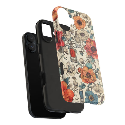 Vintage Perfume Flower Phone Case iPhone Samsung Tough Case