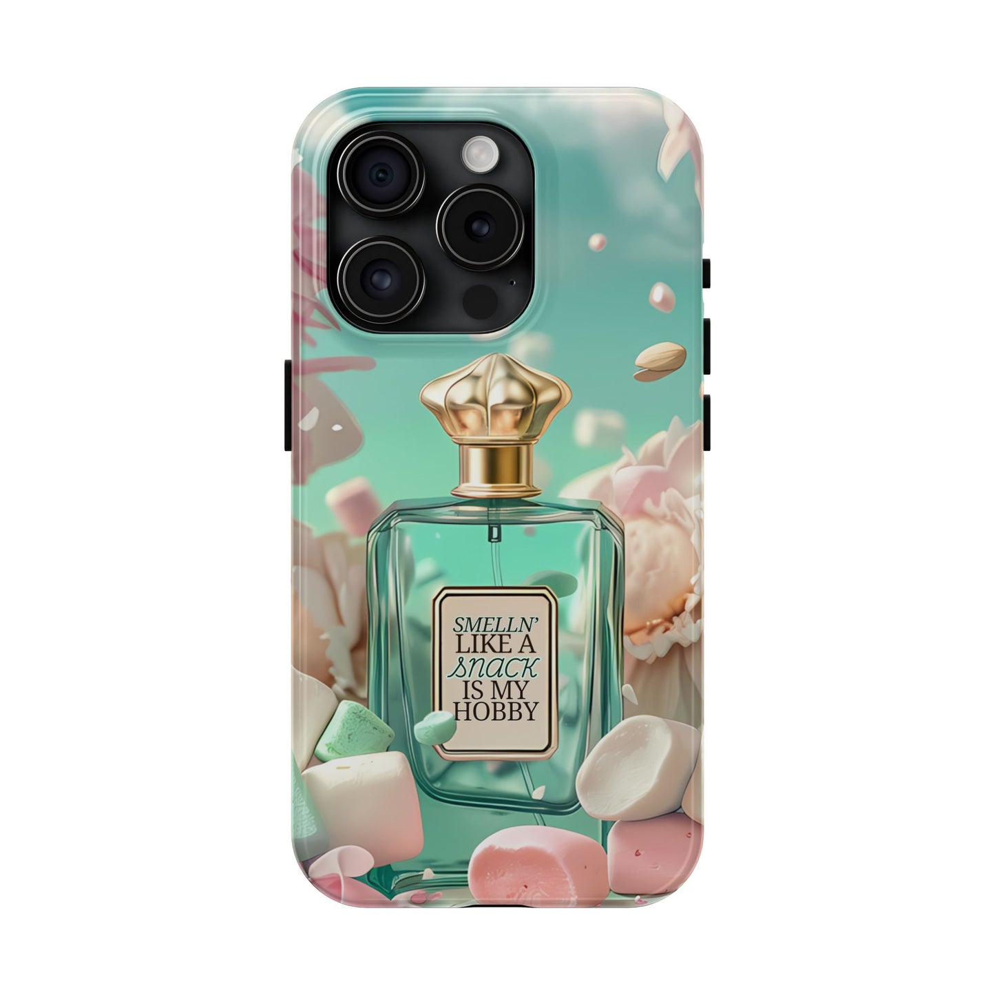 Perfume Marshmallow Phone Case iPhone Samsung "Smelln' Like A Snack Is My Hobby"