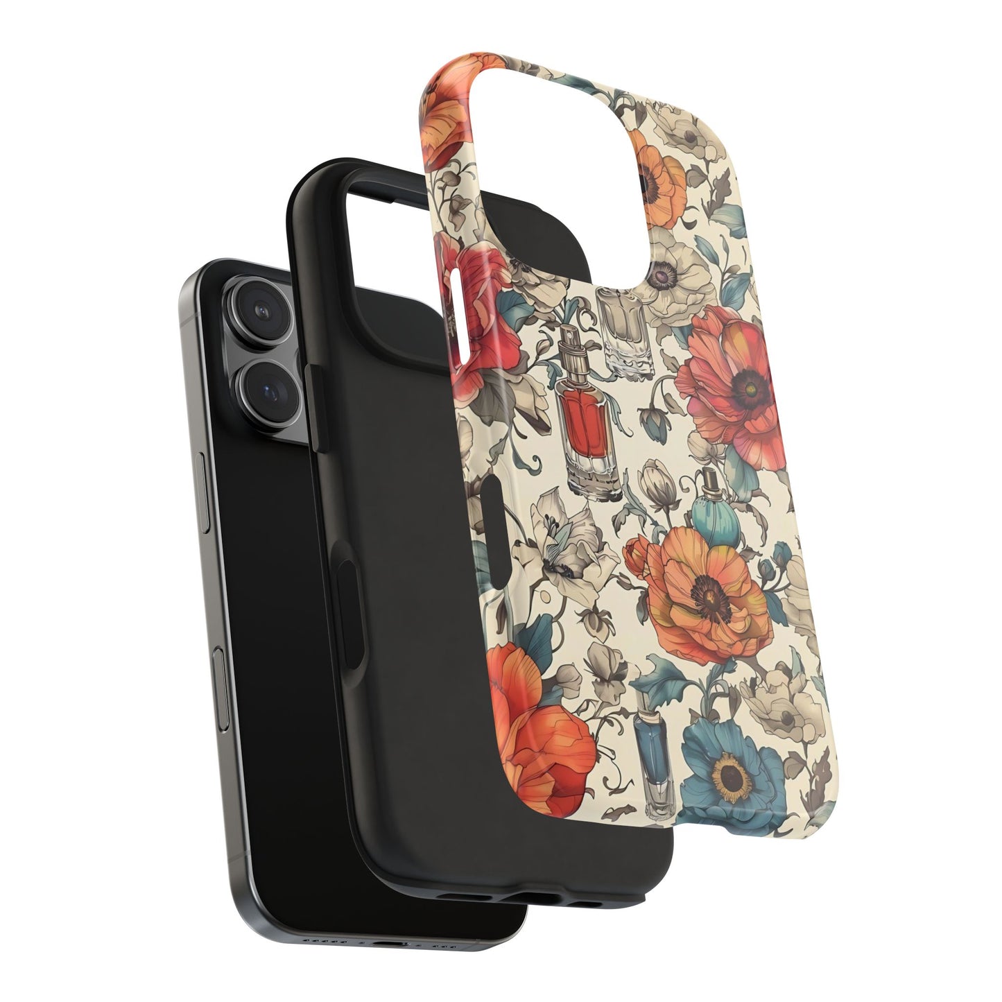 Vintage Perfume Flower Phone Case iPhone Samsung Tough Case