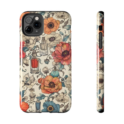 Vintage Perfume Flower Phone Case iPhone Samsung Tough Case