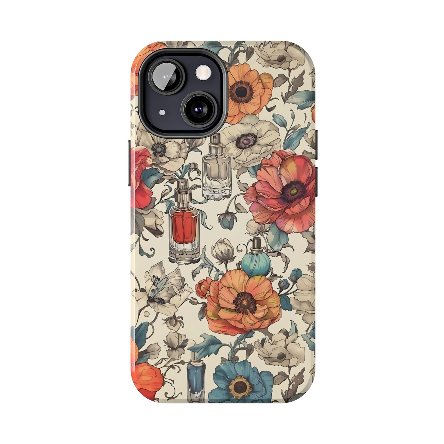 Vintage Perfume Flower Phone Case iPhone Samsung Tough Case