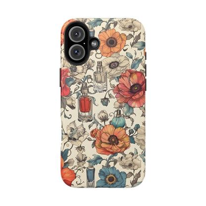 Vintage Perfume Flower Phone Case iPhone Samsung Tough Case