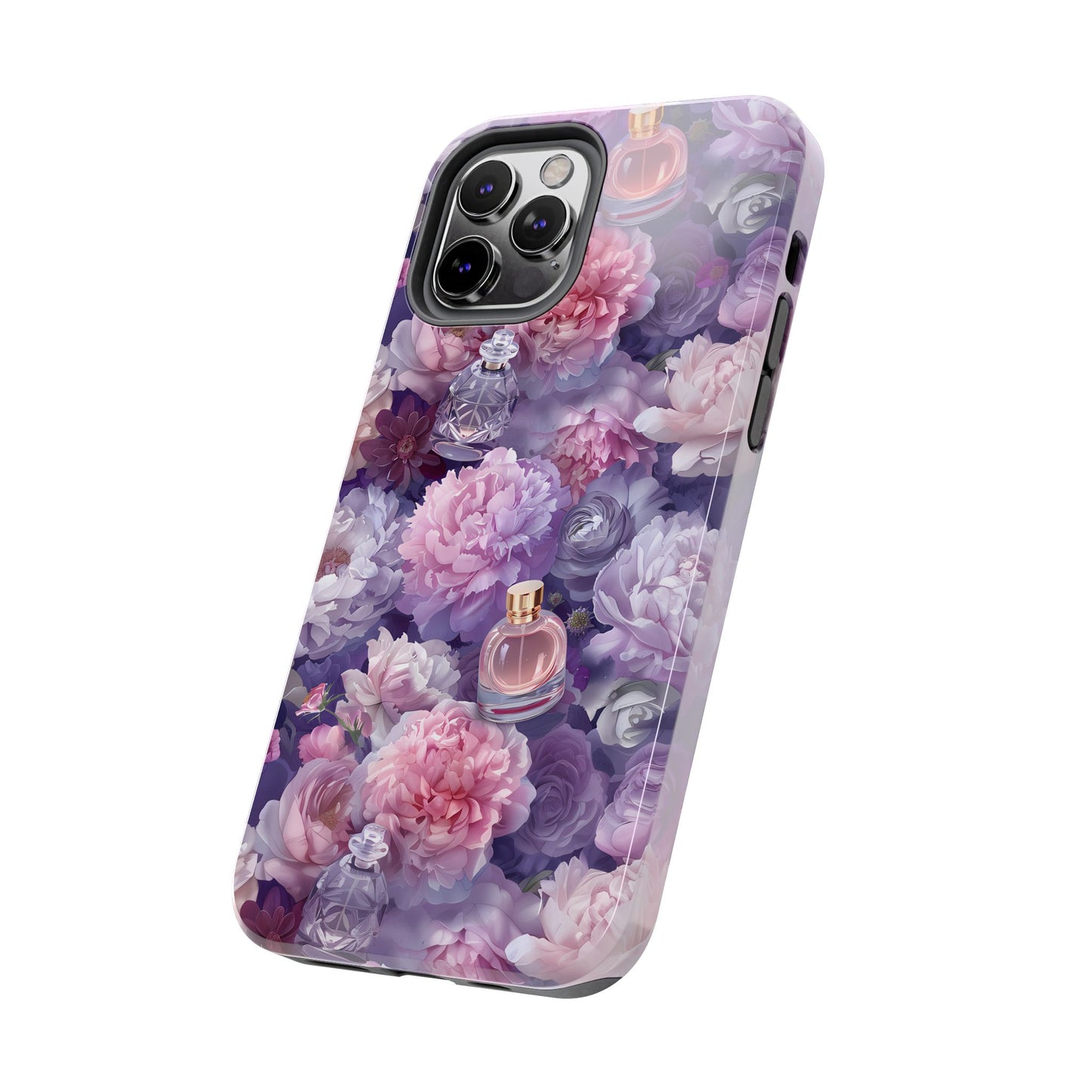 Vintage Floral Perfume Phone Case iPhone Samsung Purple Tough Case