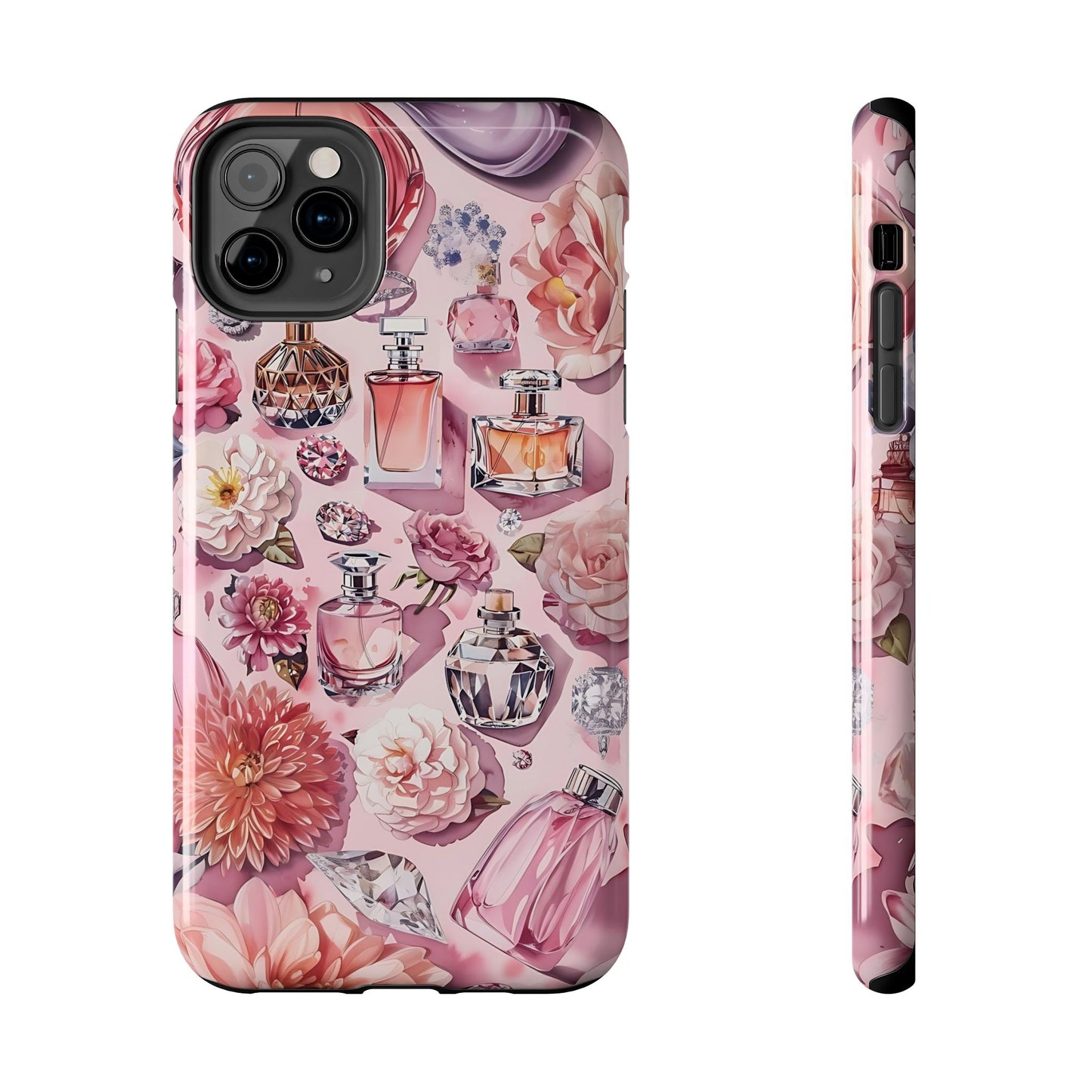 Floral Perfume Gemstone Phone Case iPhone Samsung