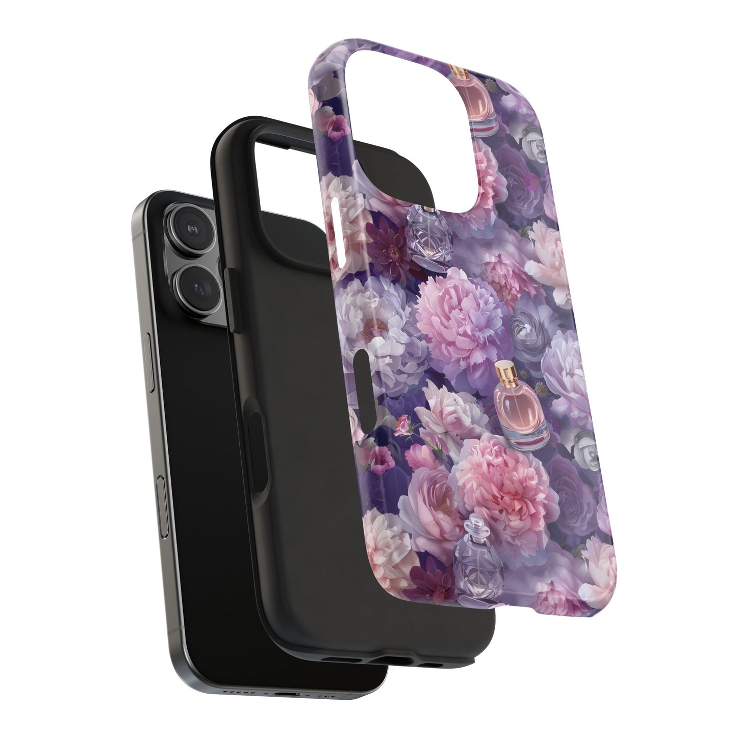 Vintage Floral Perfume Phone Case iPhone Samsung Purple Tough Case