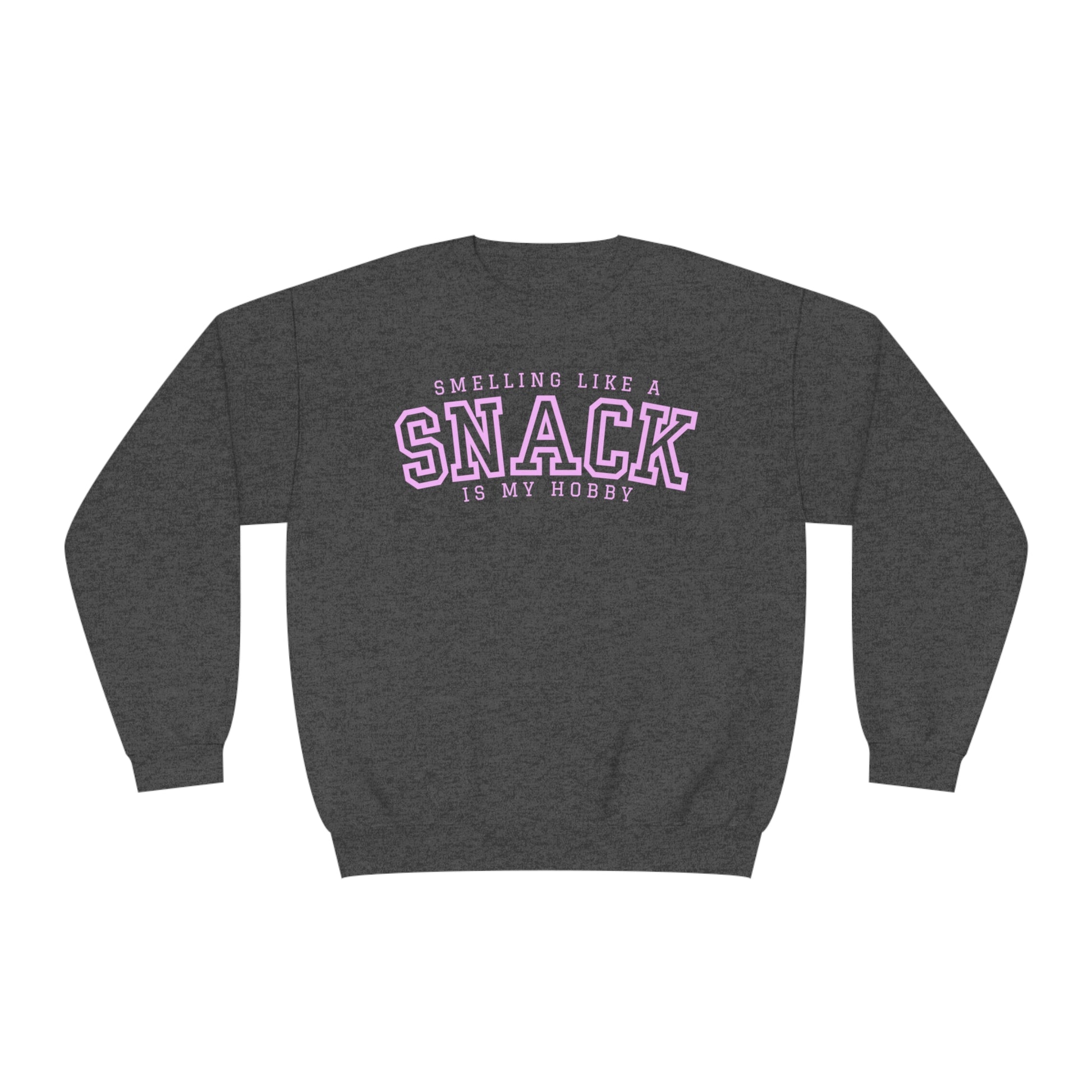 perfume sweatshirt smelling like a snack is my hobby heather gray