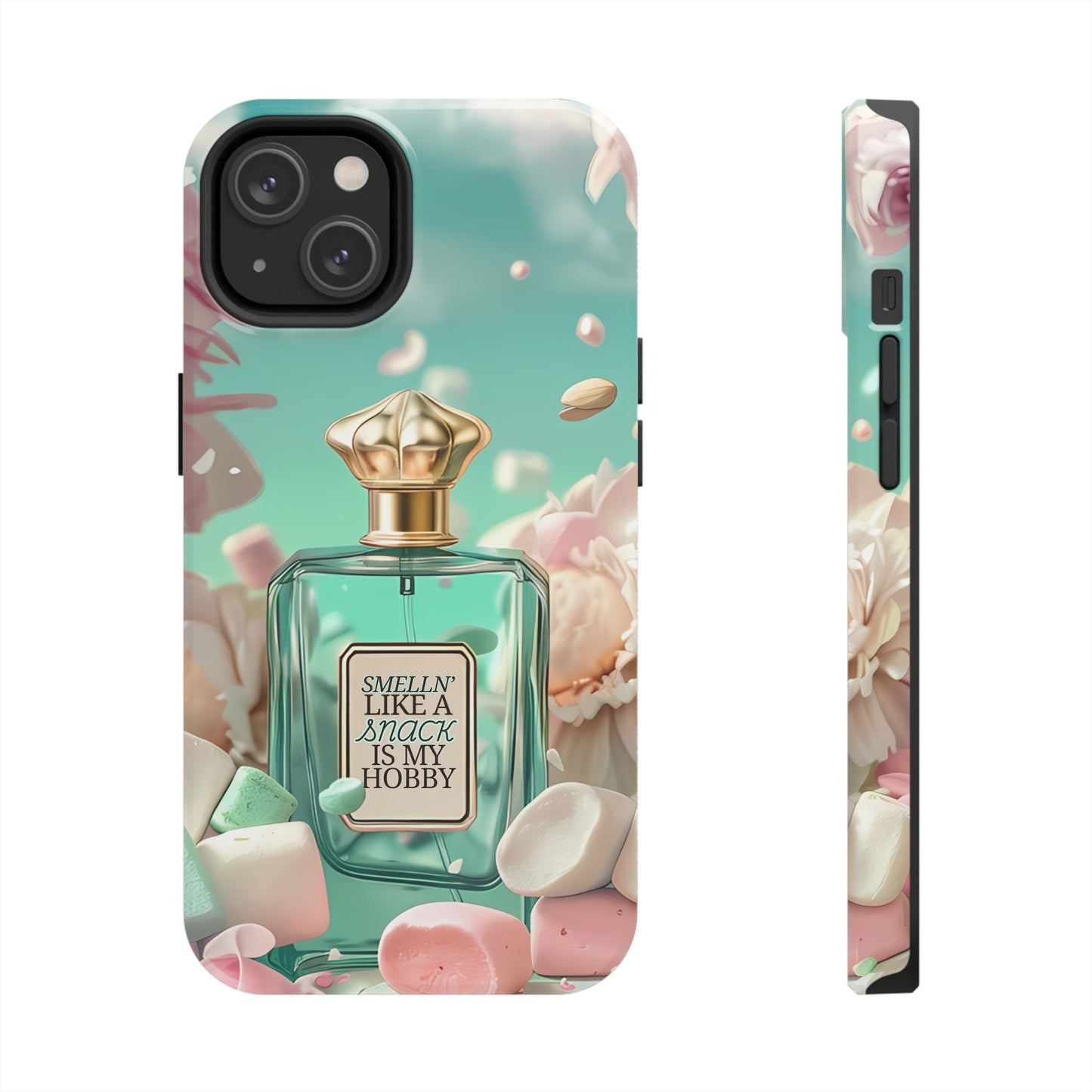 Perfume Marshmallow Phone Case iPhone Samsung "Smelln' Like A Snack Is My Hobby"