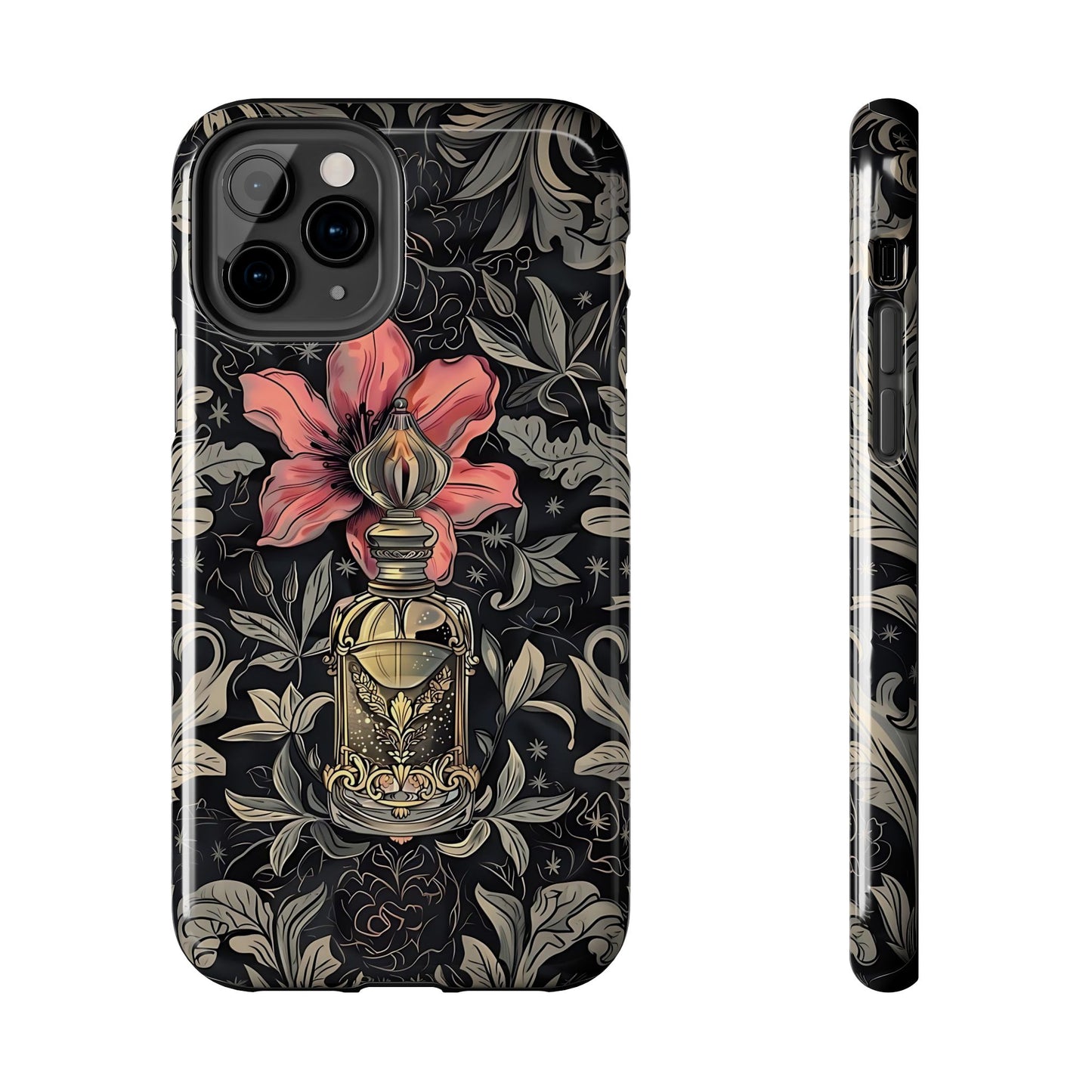 Vintage Black Gold Perfume Phone Case iPhone & Samsung Tough Case