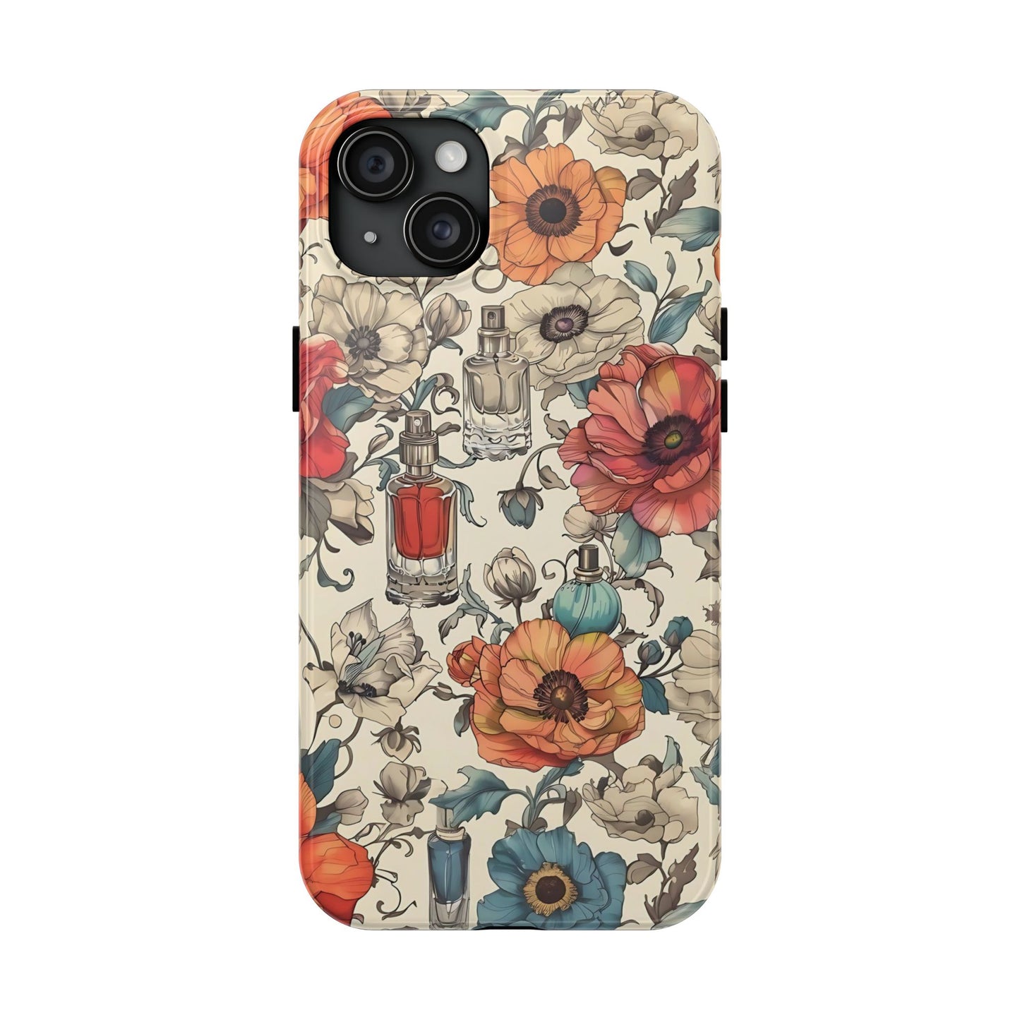 Vintage Perfume Flower Phone Case iPhone Samsung Tough Case