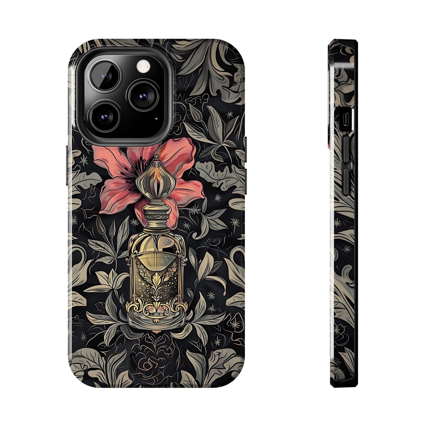 Vintage Black Gold Perfume Phone Case iPhone & Samsung Tough Case