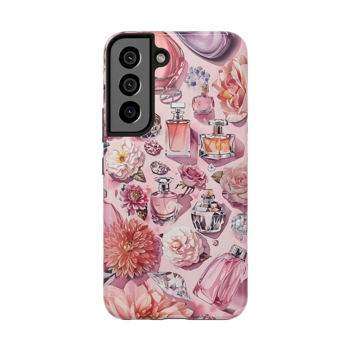 Floral Perfume Gemstone Phone Case iPhone Samsung