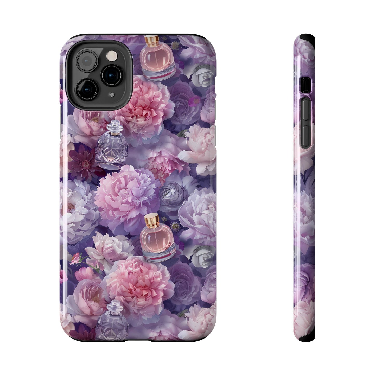 Vintage Floral Perfume Phone Case iPhone Samsung Purple Tough Case