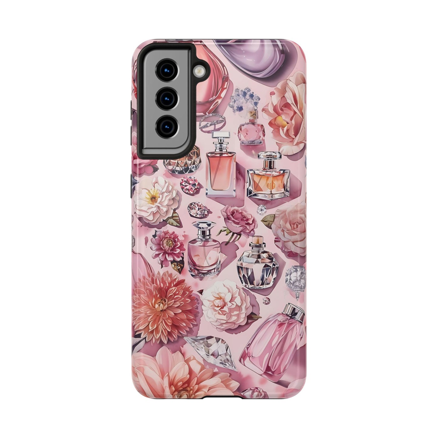 Floral Perfume Gemstone Phone Case iPhone Samsung