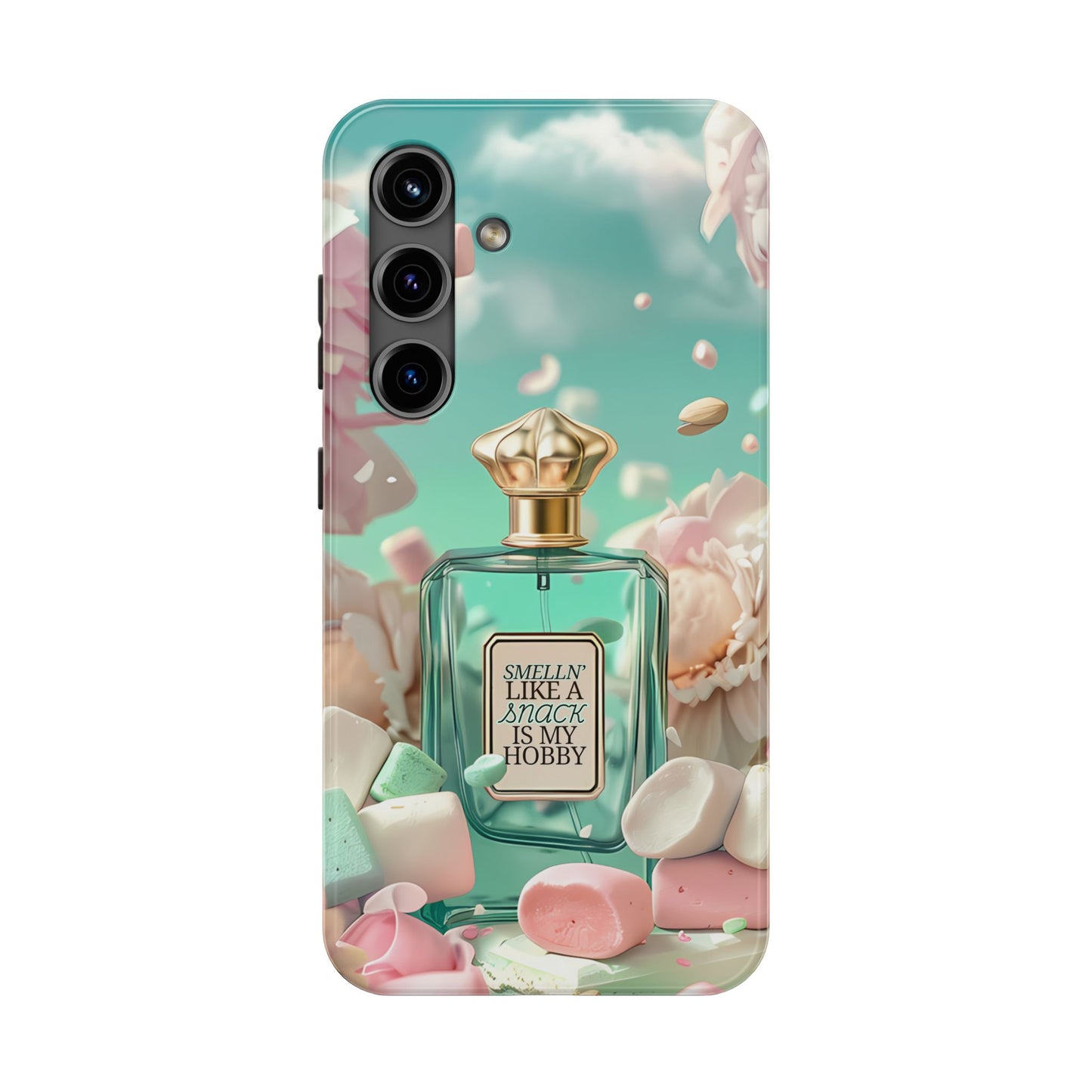 Perfume Marshmallow Phone Case iPhone Samsung "Smelln' Like A Snack Is My Hobby"