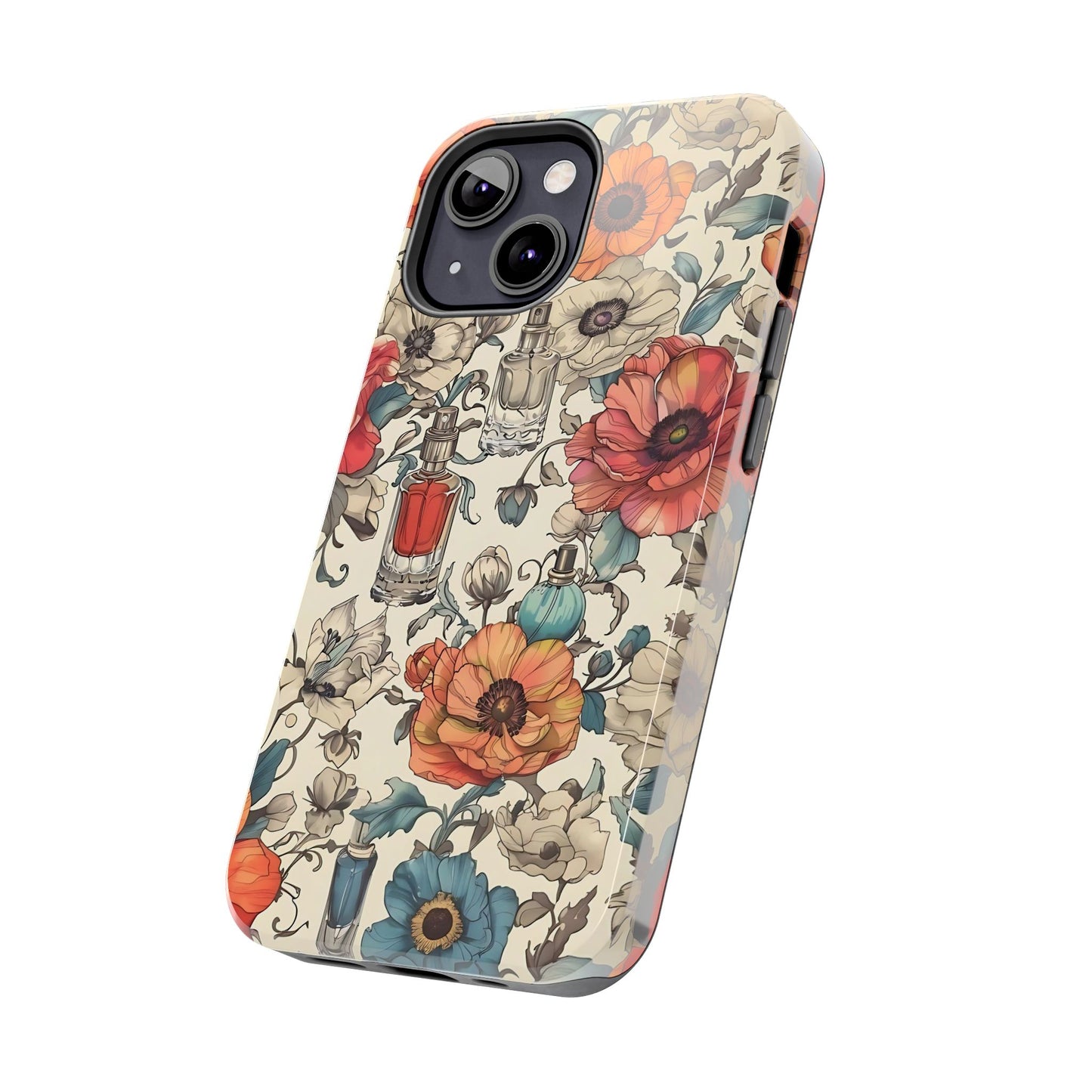 Vintage Perfume Flower Phone Case iPhone Samsung Tough Case