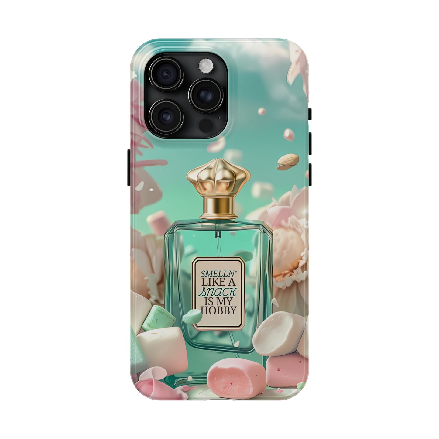 Perfume Marshmallow Phone Case iPhone Samsung "Smelln' Like A Snack Is My Hobby"