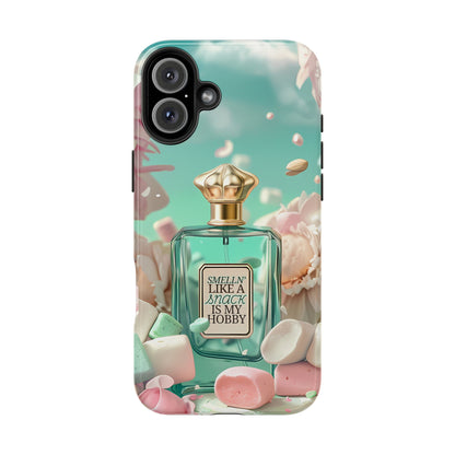 Perfume Marshmallow Phone Case iPhone Samsung "Smelln' Like A Snack Is My Hobby"